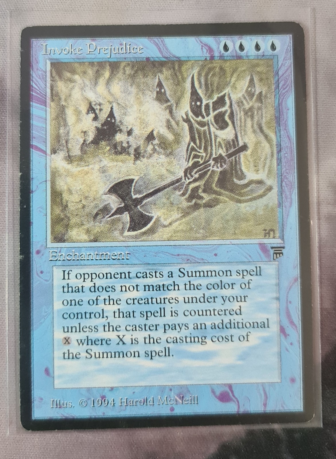 MTG Invoke "Prejudice" Legends Rare Moderately Played