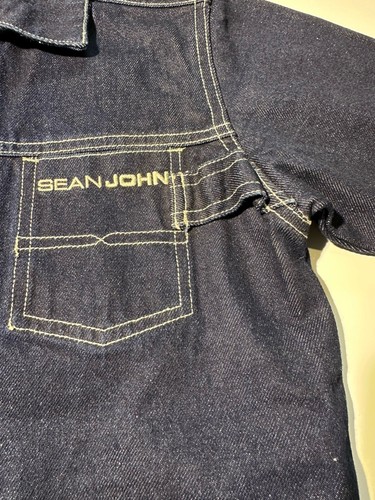 Sean John LOGO Boys Denim Jacket Dark Rinse SZ 4 - Picture 8 of 10