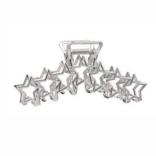 Silver Star Claws Hair Clips Large Metal Hair Claw Clips Personality Nonslip ...
