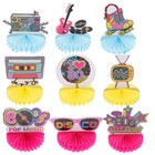 9pcs Retro Party Waben Mittelstücke Orament 80S Theme Party Dekorationen Vorräte