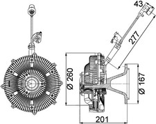 MAHLE Premium Line Radiator fan clutch CFC115000P for MB ACTROS MP2 / MP3(02-) e