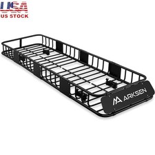 Weather Resistant Cargo Basket Roof Rack Universal Easy Install 150lbs Capacity