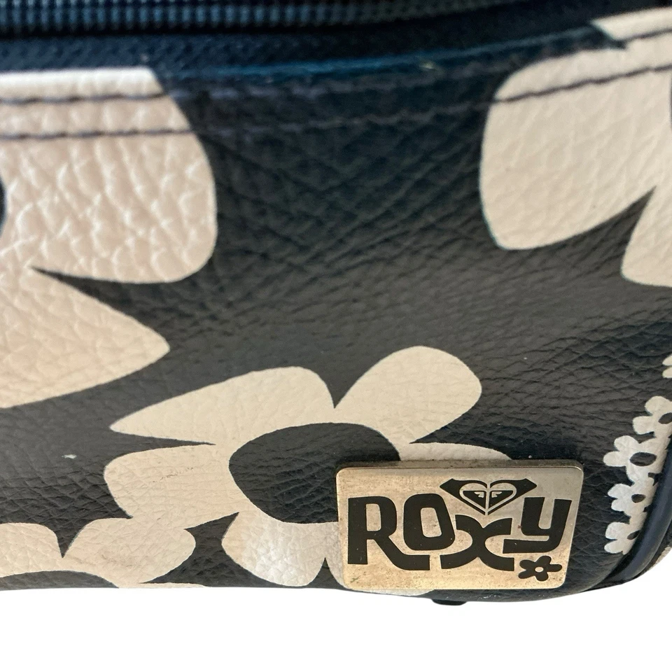 Mochila con ruedas Roxy vintage equipaje de viaje para escapada azul blanco floral Foto 4 de 4