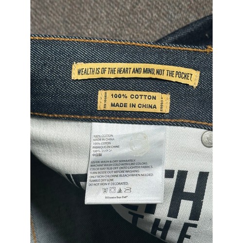 Billionaire Boys Club Jeans BBC Selvedge Astronaut Raw Denim Smart Cut Size 38 - Picture 9 of 13