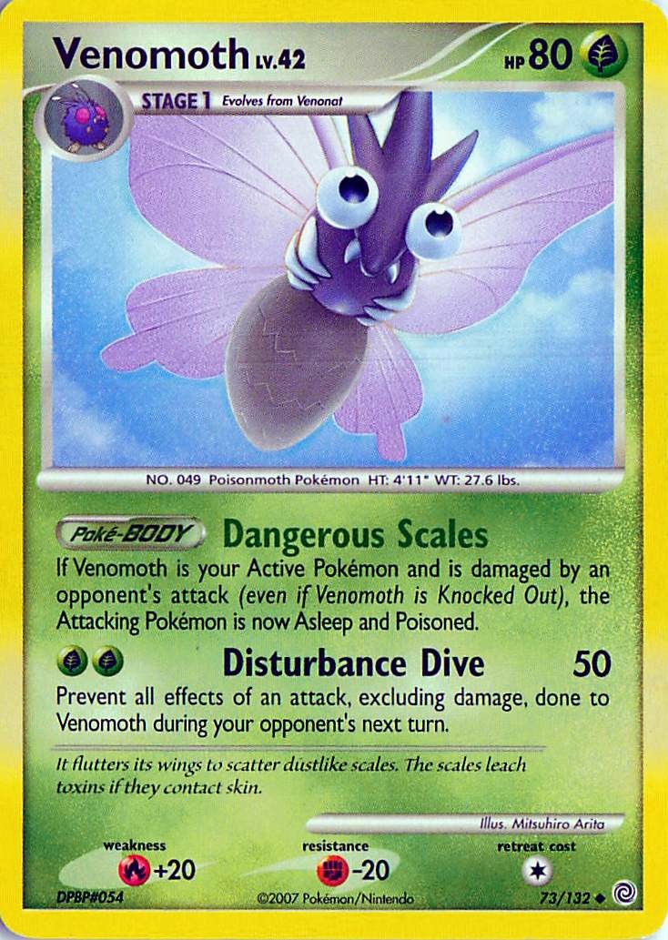 Venomoth 73/132 Uncommon Secret Wonders Pokemon Moderately Played