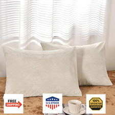 PHF Truly Velvet Pillowcases King Size No Insert 2 Pack Ultra Soft Breathable Pi