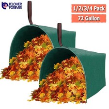 72 Gal Reusable Garden Waste Bags Yard Leaf Container Lawn Collector Heavy Duty