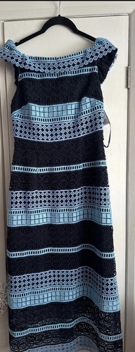 Ted Baker Candaca Off-the-shoulder Guipure Lace Midi Dress Size 1 Uk 8 - Picture 7 of 9