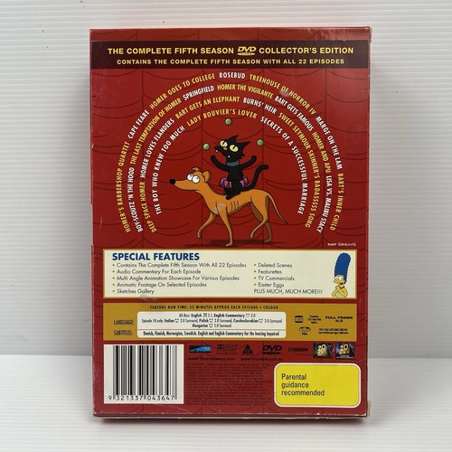 The Simpsons The Complete Fifth Season 5 DVD Collectors Edition Box Set Reg 4 - Picture 2 of 8