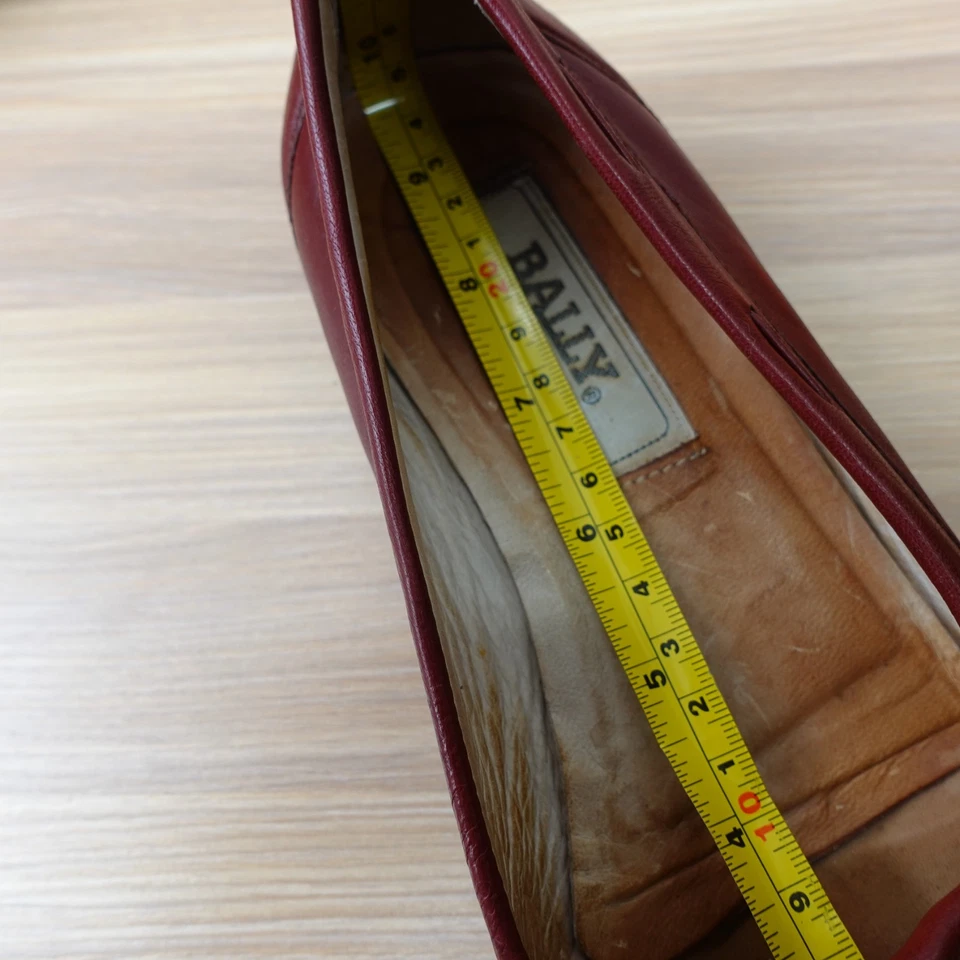 Mocasines vintage BALLY Kiltie para mujer 8 M cuero borgoña sangre de buey mordida de caballo ITALIA Foto 4 de 4