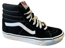 Size 7 - Vans Old Skool Black/White High Top Lace Up Sneaker Shoes Women's