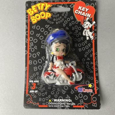 BETTY BOOP  Keychain Figure  Biker Babe On Harley 2004 NJ Croce