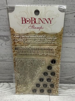 Bo Bunny It Is Written Clear Stamp 15 Piece Set 2013 New in Pack