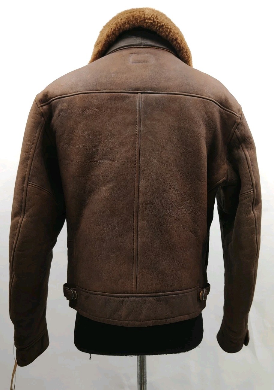 Ralph Lauren RRL Leather Lamb Peyton Shearling Jacket Size Small MSRP $2800 New image 7