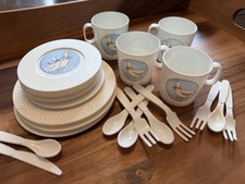 Blue Goose Vintage Country Kitchen 1980s Chilton Tots Play Dishes 21 Piece Set 