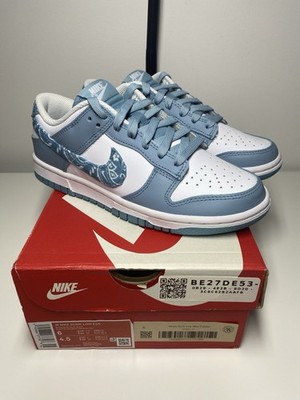 Nike Dunk Low ESS Blue Paisley DH4401-101 Women s Size 6 New