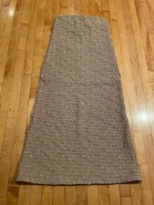 Reformation Textured Strapless Dress. S, Khaki. Exclusive Unreleased Piece