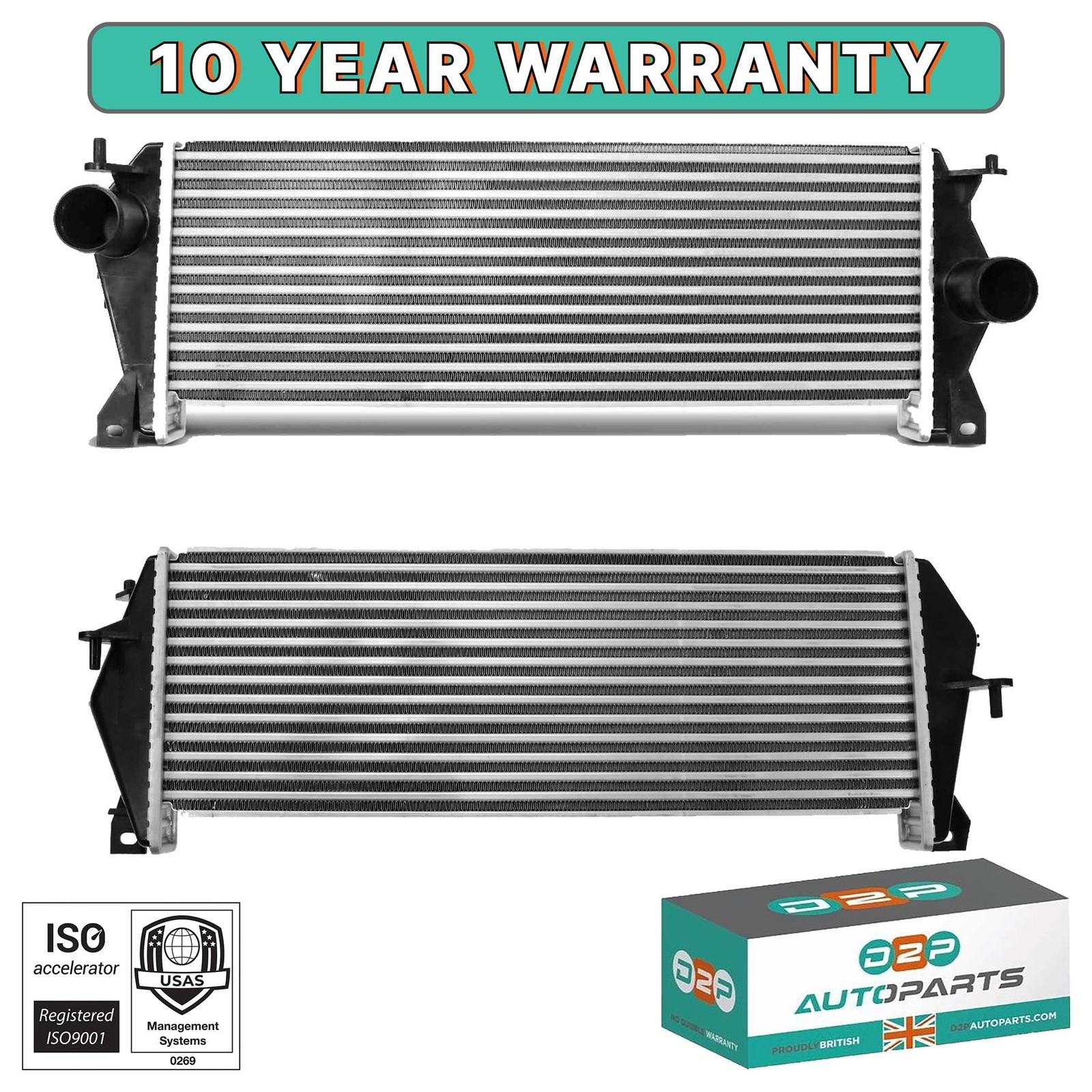 FOR LAND ROVER DEFENDER NEW INTERCOOLER, 2.5 TD5 & 2.2/2.4 TD4 TDCi LR017950 - Image 2