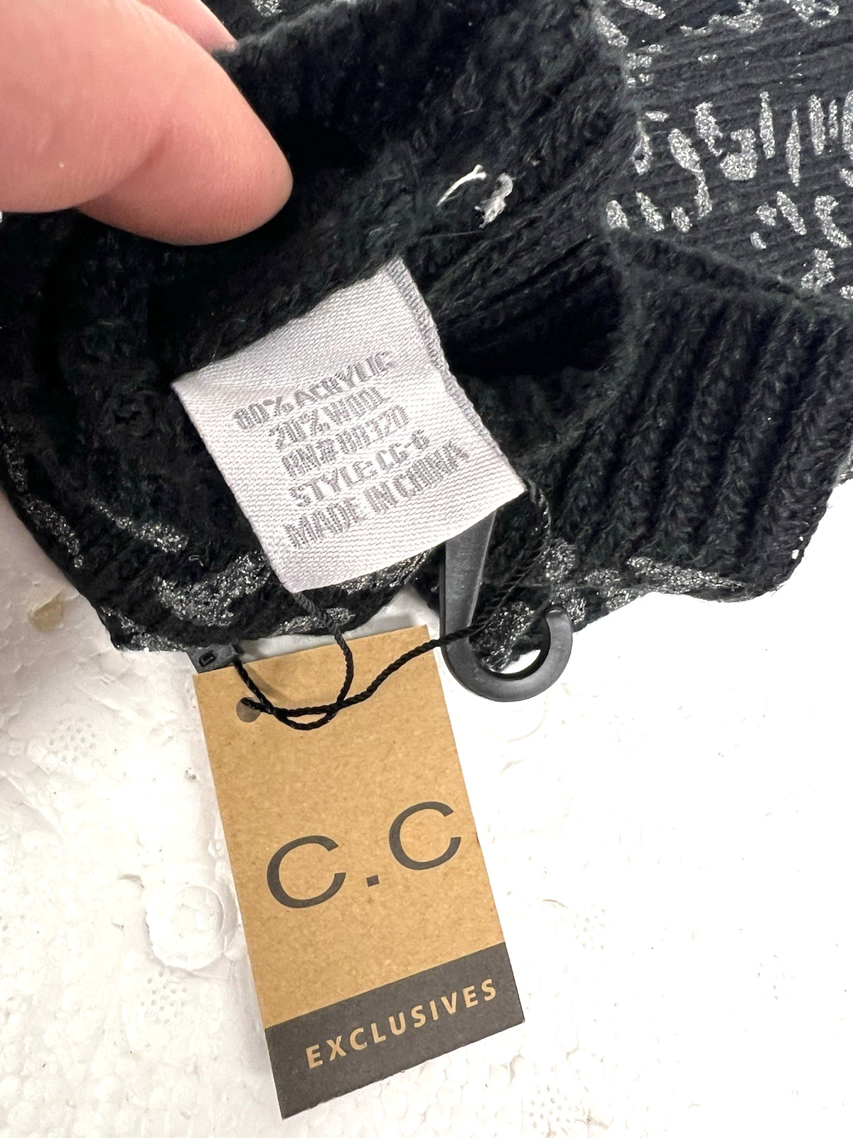 как выглядит Leg Warmers w A Silver Leopard Print Design in BLACK By CC Exclusives NWT Womens фото