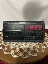 GE Alarm Clock AM/FM Radio Cassette Player Model 7-4936A W/ Wake To Tape, Works