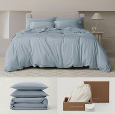 Double Stitch Cotton Tencel Duvet Cover - King Size Comforter Cover