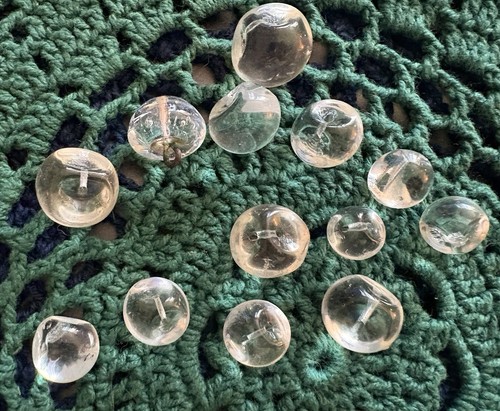 VINTAGE 1800’s Fancy GLASS CRYSTAL BALL BUTTONS - B-74 - Picture 2 of 4