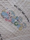 VTG HANDMADE EMBROIDERED 3 LITTLE KITTENS NURSERY RHYME BABY CRIB BLANKET QUILT — photo 3