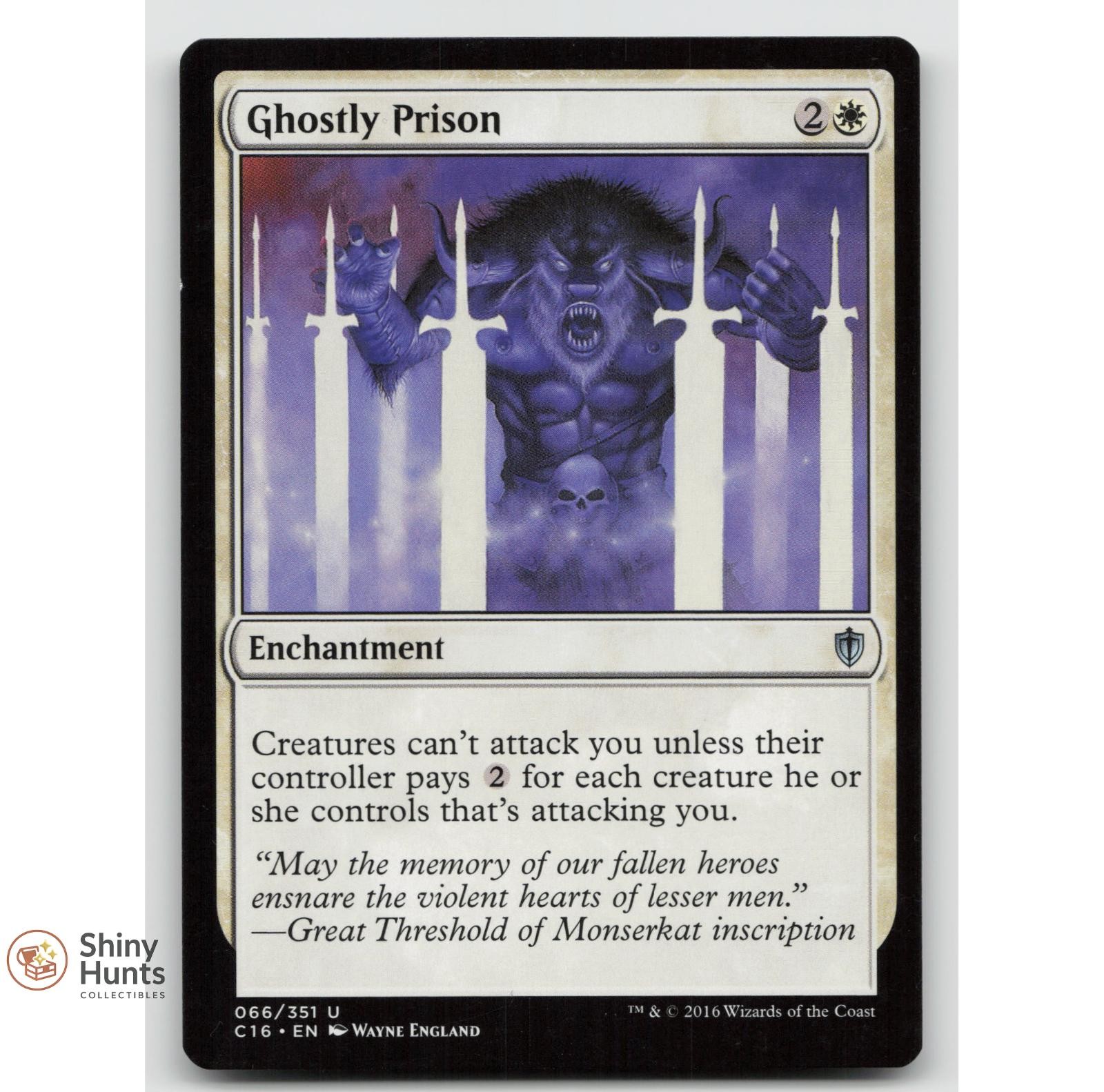 Magic: The Gathering Ghostly Prison 66 Commander 2016 NM