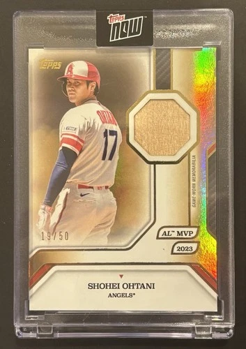 2025 Topps Now Shohei Ohtani MVP Collection Relic Card Gold Foil /50 2023 MVP