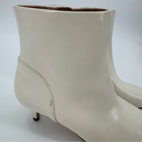 NWOB Nordstrom Rack Ivory Cream Patrice Ankle Bootie Kitten Heels Pointed Toe 8 - Picture 3 of 14