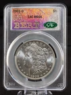 1902 O Morgan Dollar CAC Graded MS 64 Mint State CACG $1 Silver Coin
