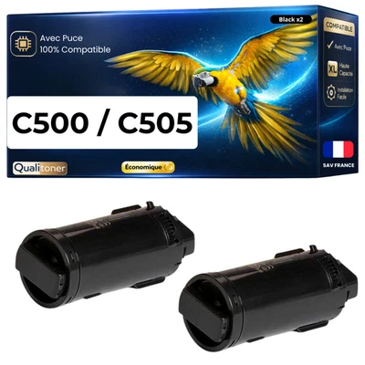 Pack 2 Toners compatible pour Xerox 106R03876 500 505 Noir - Photo 1/4