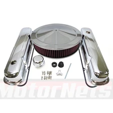 SB Chrysler Mopar Engine Dress Up Kit Washable Tall Valve Covers 318 340 Chrome