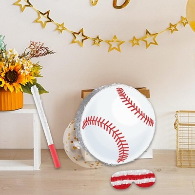 Baseball Piñata Zubehör Sport Motiv Indoor Outdoor mit Augenbinde Schläger