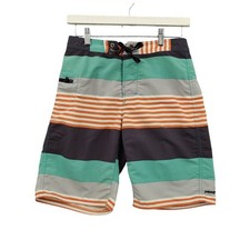 Patagonia Kids Wavefarer Swim Surf Coastal Shorts 16 Multi Striped Boardshorts