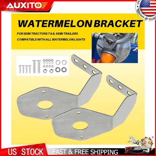 2PCS Semi Truck Watermelon Turn Signal Light Mount Bracket 304 Stainless Steel