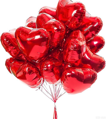 18 Inch Red Heart Foil Balloons 25 Pack Valentine Day Party Wedding Decorations