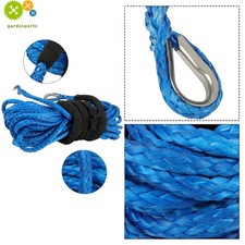 For UTV ATV w/Sheath 5/16"x50' 12000LBS Synthetic Winch Rope Line Recovery Cable