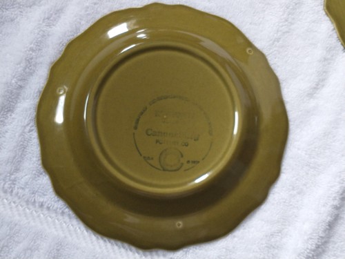 Regency Ironstone Canonsburg Pottery Green Set of 7 Bread Plates 7 1/4" - Picture 3 of 4