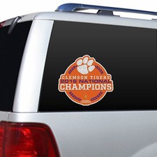 Clemson Tigers 2016 National Champions Window Film NCAA Licensed