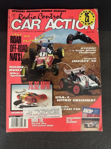 Radio  Control CAR ACTION MAGAZINE • MAR 1992 • RC • EXCELLENT • 90s 1990s RC-09 - Picture 3 of 13