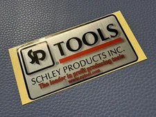 SCHLEY Products Tool Box Hand Tools Rare Brushed Glossy VINYL Sticker USA SP