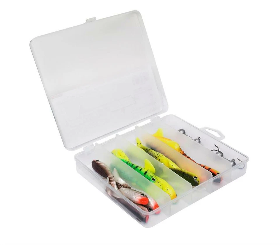 Berkley Pulse Shad Mix Box + Jigköpf, 6cm, 8cm, o. 11 cm Gummifisch Jigkopf Set - Bild 3 von 4