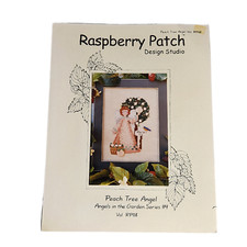 Peach Tree Angel with Buttons Raspberry Patch Design Cross Stitch Pattern 4