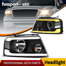 For 04-08 Ford F150 06-08 Lincoln Mark Lt Sequential Led Drl Chrome Headlights