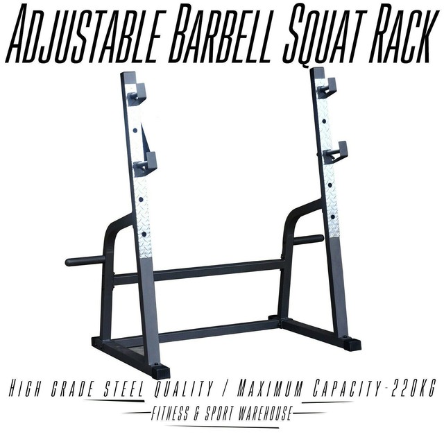 DEMO Adjustable Barbell Squat Rack Stand Fitness Gym Exercise Equipment for sale online eBay