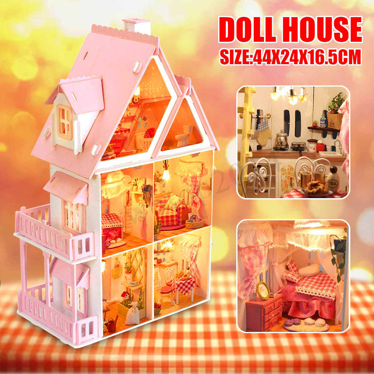 large wooden dollhouse kits