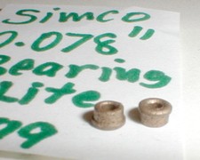 Oilite Brass Bearings for 16D Mabuchi Slot Car Motor .078" SIMCO 719 NOS 1 Pair