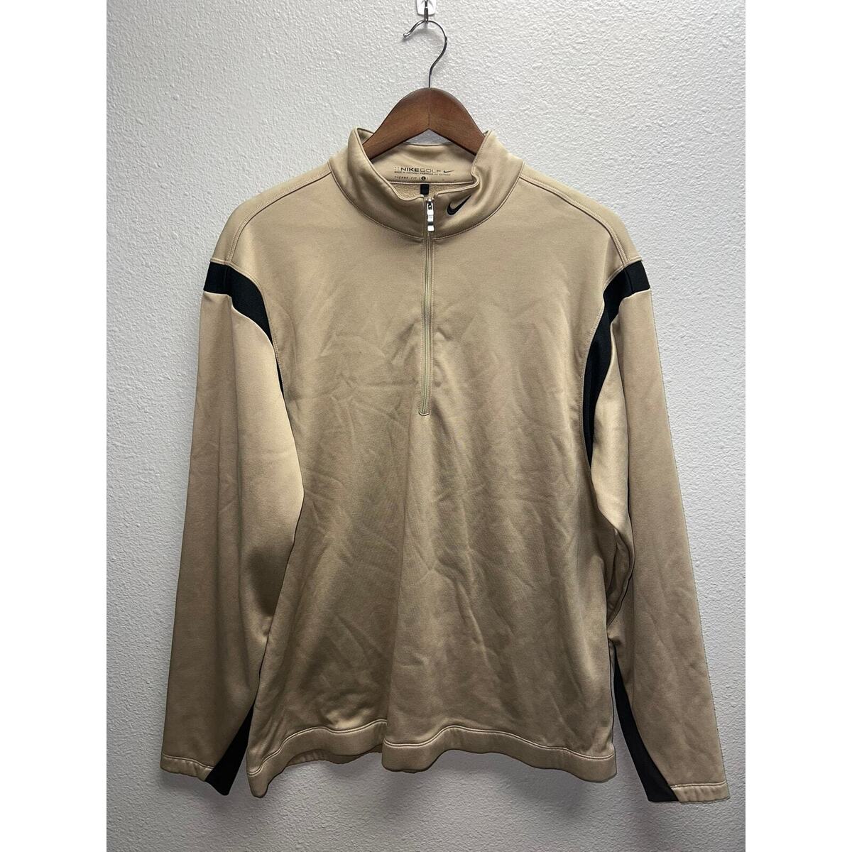 Y2K Nike Golf Golfing Gold 1/4 Zip Therma-Fit Active Jacket Y2K Nike Golf Golfing Gold 1/4 Zip Therma-Fit Active Jacket