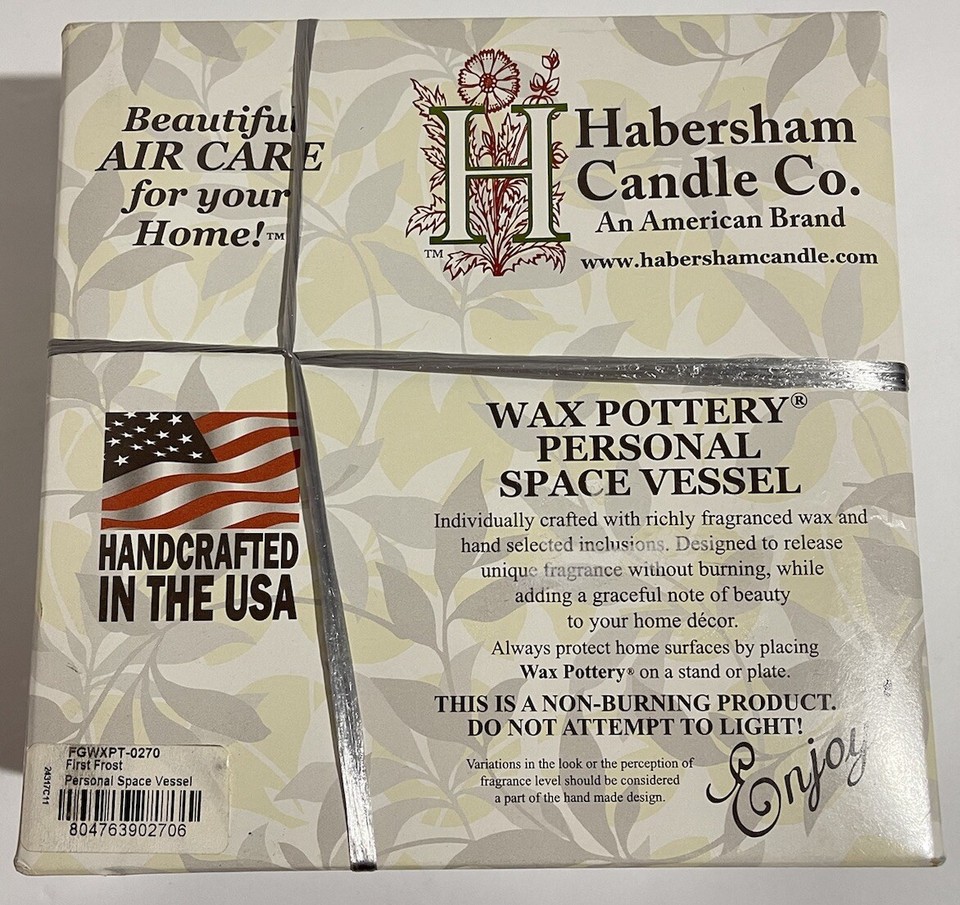 Habersham Candle Co NIB Wax Pottery Vessel First Frost Fragrance Winter
